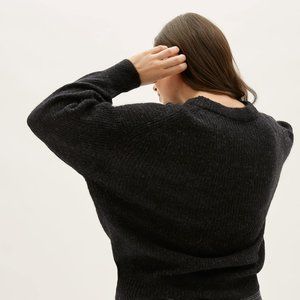 EUC alpaca crew in heathered black